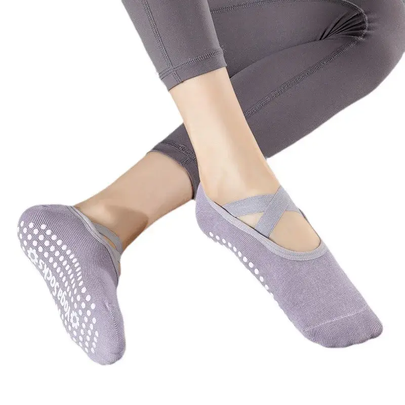 Women Anti-Slip Sock trampoline Yoga Sock Cotton Breathable Short Socks Elasticity Sport Boy Girl Outside Sport Socks EU33-39
