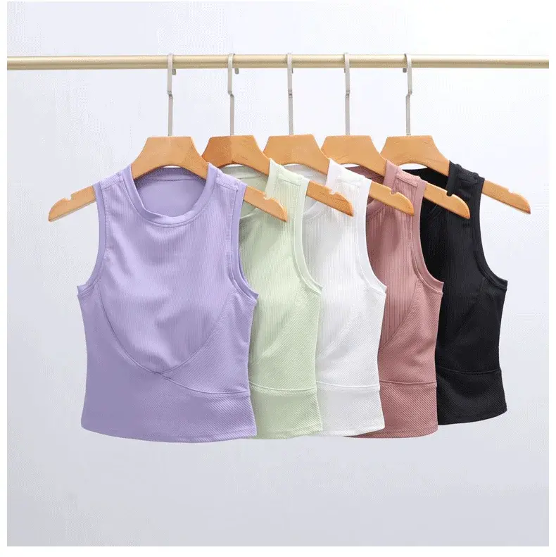 Summer Ice Silk Workout Tank Tops for Women Cool-Dry Sleeveless Loose Fit Yoga Running Gym Shirts for Women
