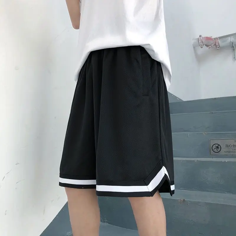 Men's Fitness Sport Shorts Quick Dry Breathable Summer Running Training Basketball 5 Point Pants Street Hip Hop Loose Gym Shorts