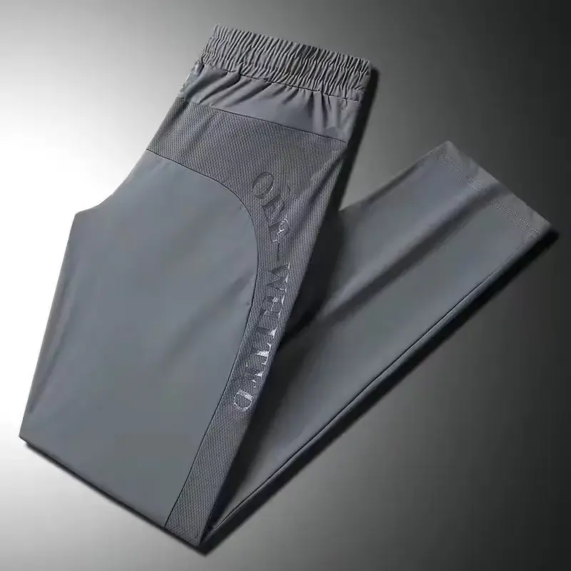 Summer Thin Men's Sweatpants Pocketzip-up Anti-theft Wholesale Casual Trousers Loose Fit Foreign Trade Stock Joggers Men