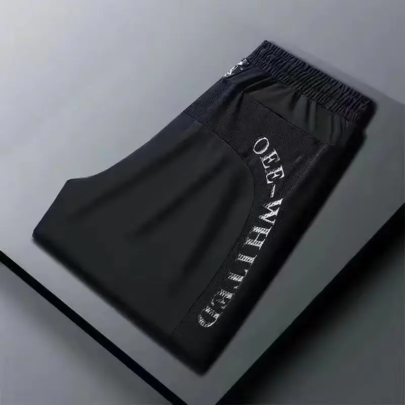 Summer Thin Men's Sweatpants Pocketzip-up Anti-theft Wholesale Casual Trousers Loose Fit Foreign Trade Stock Joggers Men