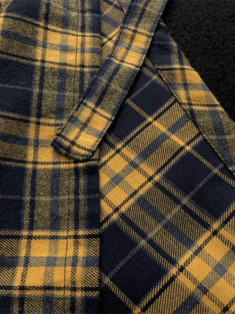 New Retro Plaid Women's Half Skirt One-piece Interior American Style Hot Girl Half-length Belted Korean Style Asymmetric Skirt