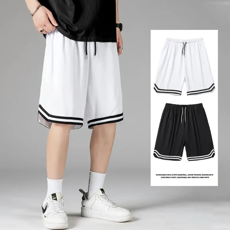 Summer New Shorts,Men's Casual Pants,Sports Basketball Pants,Capri Pants,Loose Outdoor Quick Drying,Ice Silk Fashion Brand,