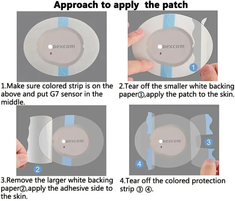G7 Adhesive Patches Waterproof – 50 Pack Transparent Water-Resistant Overpatch Stickers Invisible Long Lasting to 10 Days