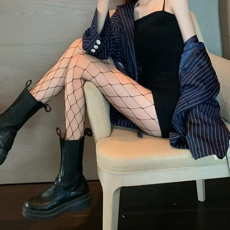 3Pairs/lot Top Selling Lolita Fishnet Body Stockings Fish Net Pantyhose Mesh Nylon Tights Lingerie Skin JK Fishnet Waist Hosiery