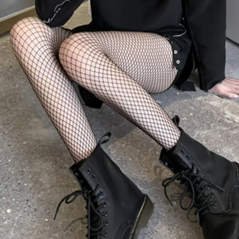 3Pairs/lot Top Selling Lolita Fishnet Body Stockings Fish Net Pantyhose Mesh Nylon Tights Lingerie Skin JK Fishnet Waist Hosiery