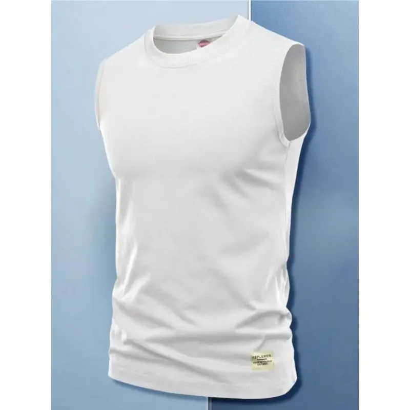 2 Pack Men's Loose Solid Round Neck Tank Tops,Casual Streetwear Sleeveless Top for Summer,Fashion Men's Clothing for Daily Wear