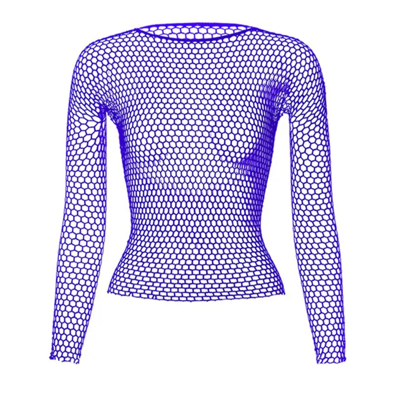 Sexy Top Women Black Hollow Out Mesh T-Shirt Female Skinny Crop Top 2022 New Fashion Summer Basic Tops for Women Fishnet Shirt