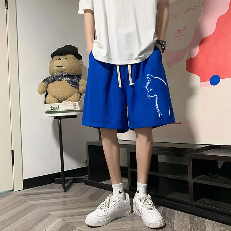 Casual Shorts Men's Summer New Trendy Brand Large Size Loose Korean Version Thin Sports American Five-point Sweatpants