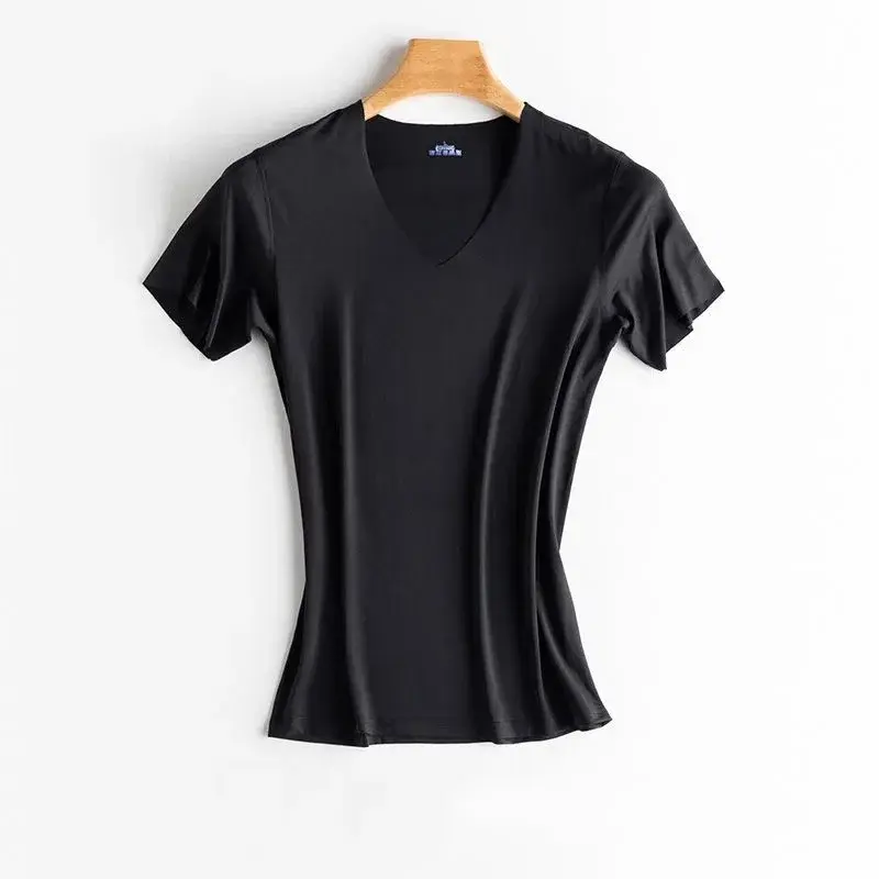 New Men's Summer Ice Silk T-shirt Sweatshirt Round Neck Simple Running Fitness Suit Thin Breathable Quick Drying T Singlet Men