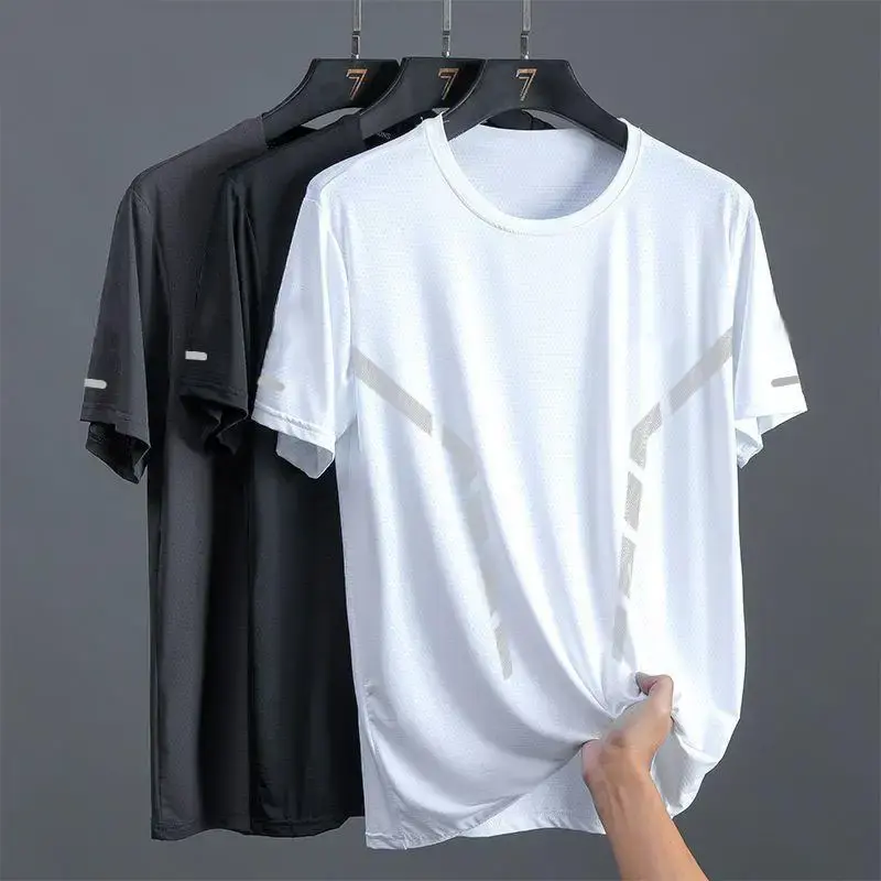 Men's Dry Fit Short Sleeve T-Shirt Crewneck Lightweight Tee Shirts for Men Workout Athletic Casual,Training Breathable Quick Dry