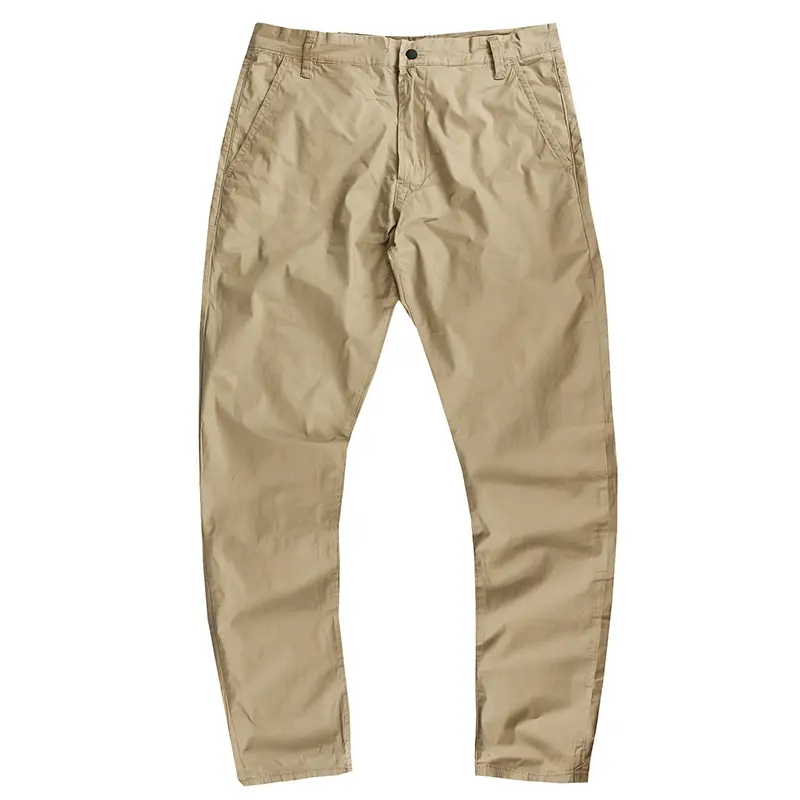 2024 Summer New American Style Thin Woven Business Causal Pants Men's Fashion Simple Pure Cotton Washed Old Slim Straight Pants