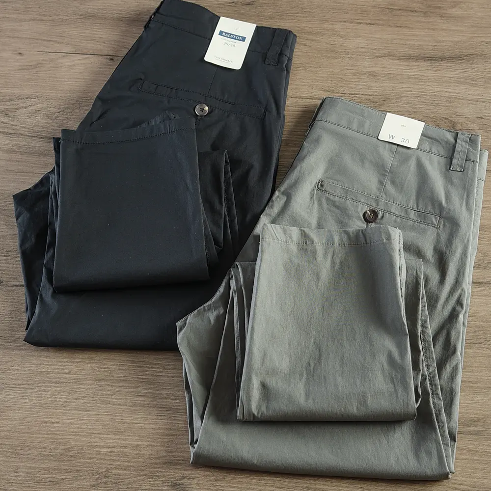 2024 Summer New American Style Thin Quick-drying Stretch Casual Pants Men's Simple 98% Cotton Slim Business Straight Trousers