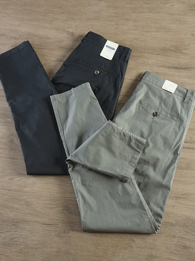 2024 Summer New American Style Thin Quick-drying Stretch Casual Pants Men's Simple 98% Cotton Slim Business Straight Trousers