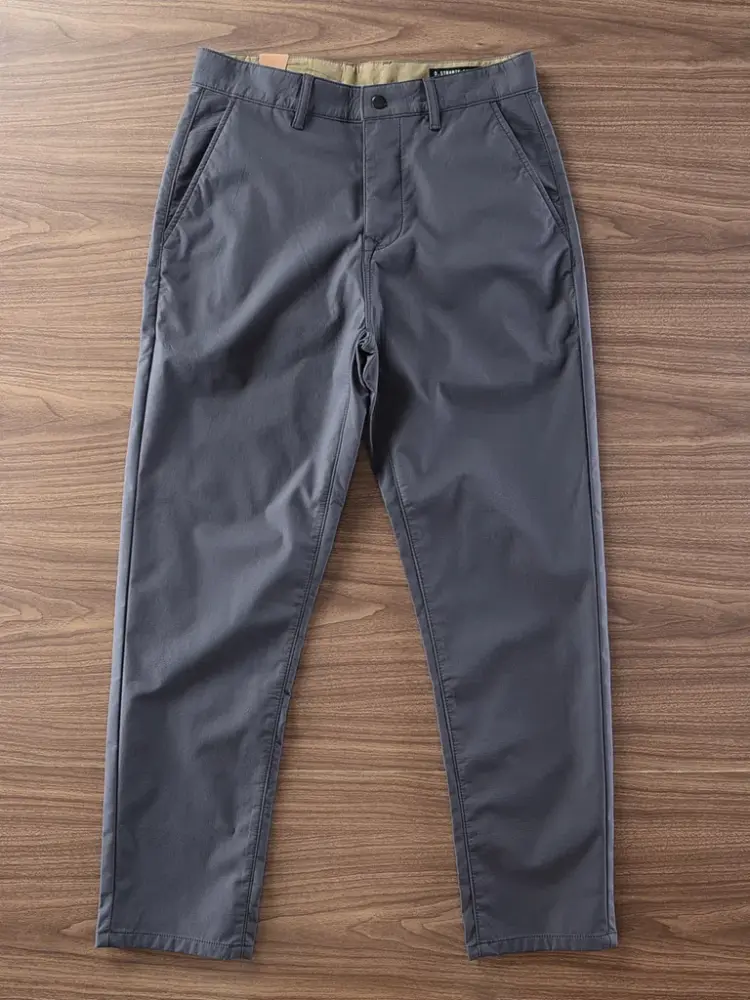 2024 Spring and Autumn New American Retro Heavyweight Chino Pants Without Dust Men's Simple Washed Casual Straight Trousers