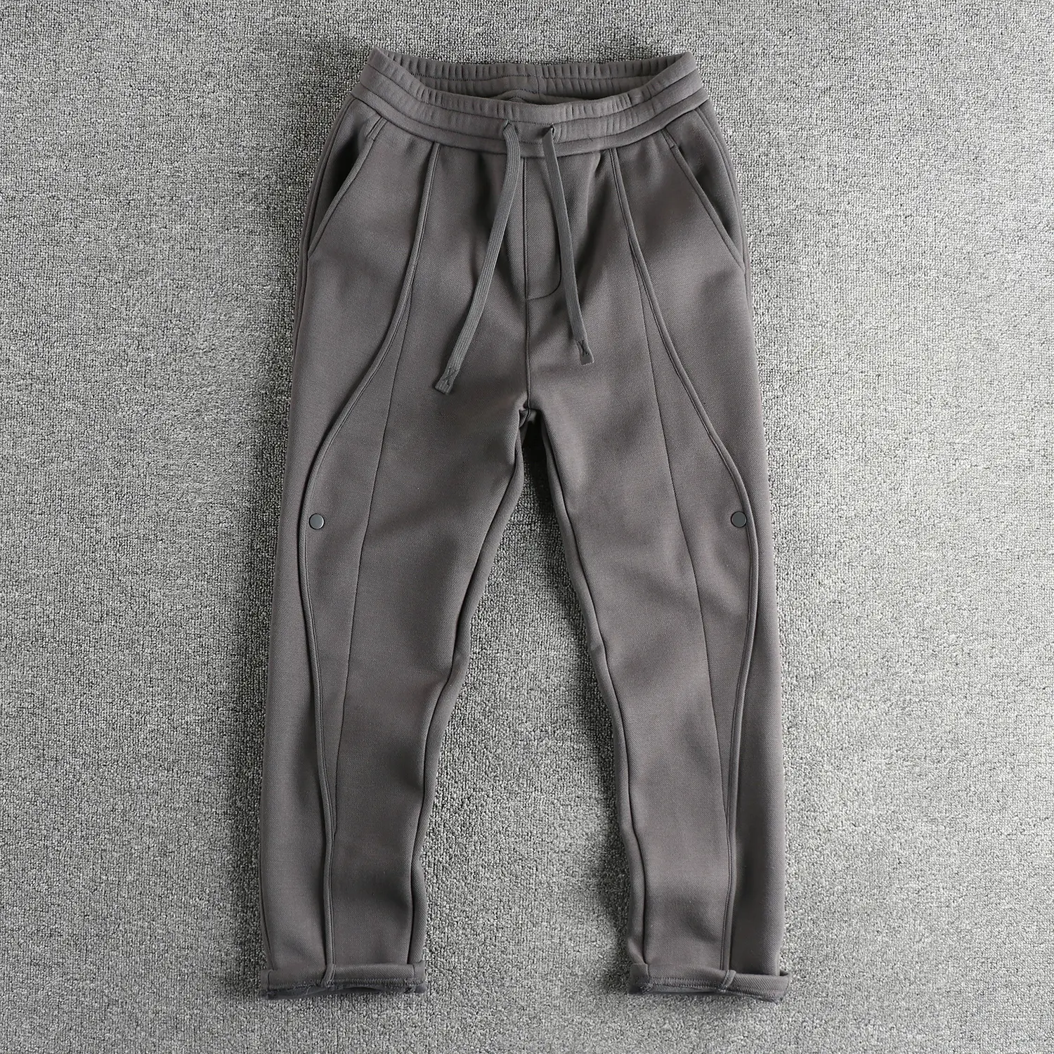 2024 Autumn and Winter New American Retro Thick Velvet Sweatpants Men's High Street Washed Drawstring Casual Loose Sports Pants