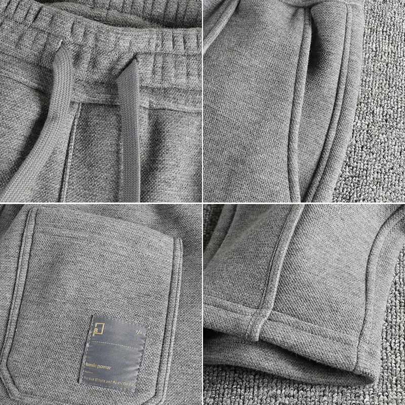 2024 Autumn and Winter New American Retro Thick Velvet Sweatpants Men's High Street Washed Drawstring Casual Loose Sports Pants