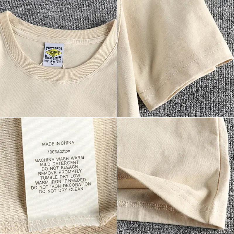 Summer New American Retro Short-sleeved O-neck Solid Color Pocket T-shirt Men's Fashion 100% Cotton Washed Casual Couple Tops