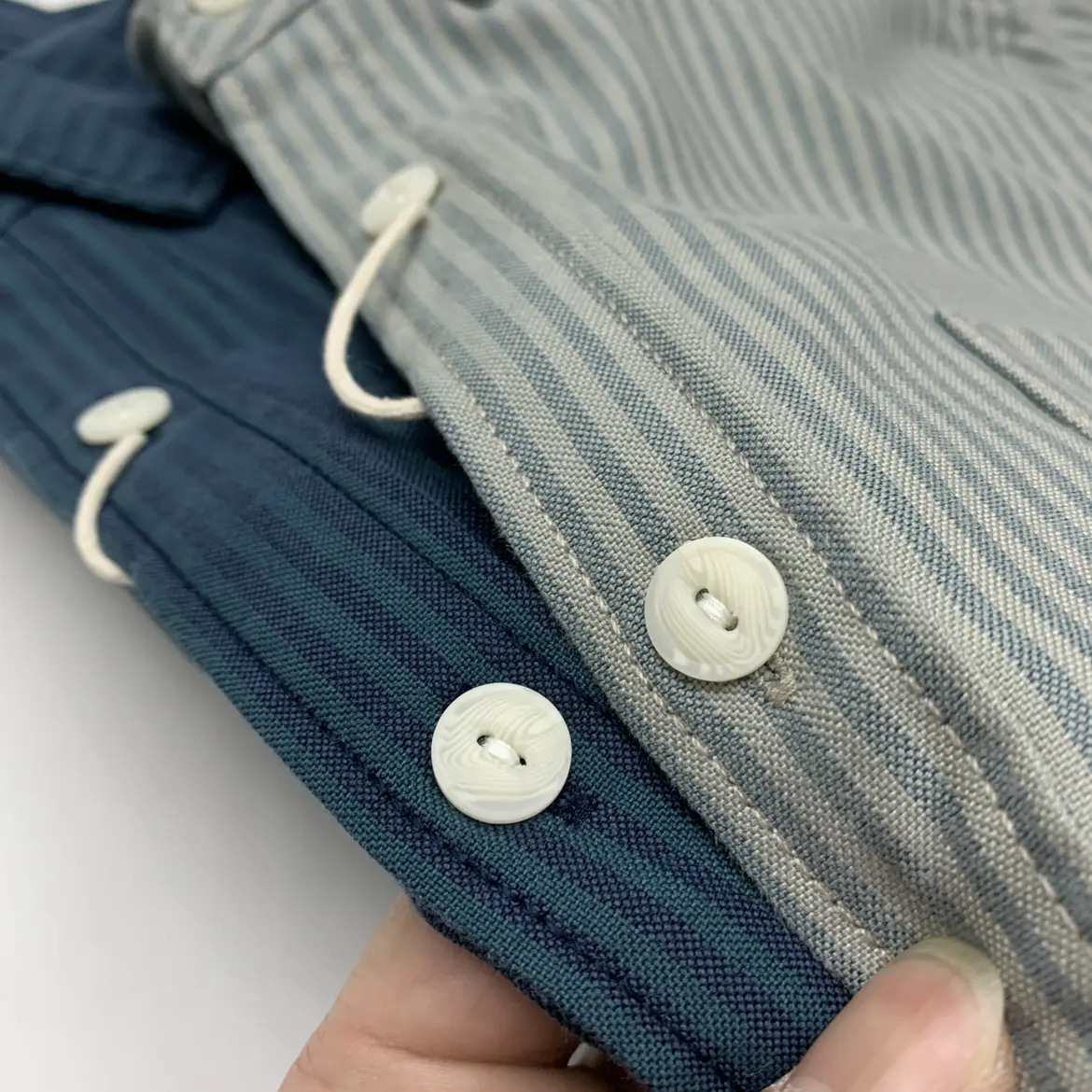 2025 Spring Autumn New Japanese Retro Long Sleeve Lapel Oxford Striped Shirts Men's Simple 100% Cotton Washed Loose Casual Tops