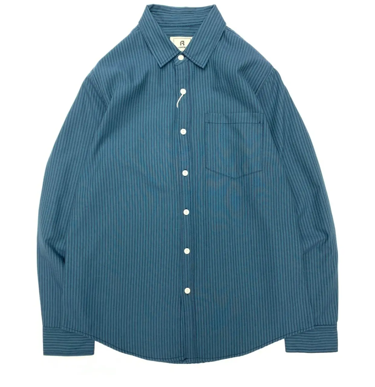 2025 Spring Autumn New Japanese Retro Long Sleeve Lapel Oxford Striped Shirts Men's Simple 100% Cotton Washed Loose Casual Tops