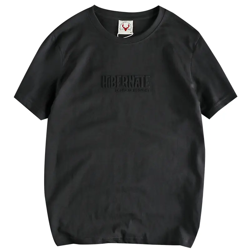 Summer New American Retro Short Sleeve O-neck 3D Letter Printed T-shirt Men's Fashion 100% Odell Cotton Washed Casual Sport Tops
