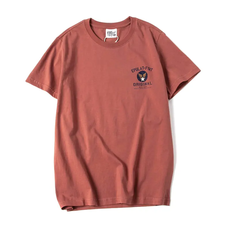 Summer New Japanese Retro Short Sleeve O-neck Letter Printed T-shirt Men's Fashion 100% Cotton Washed Youth Casual Sport Tops