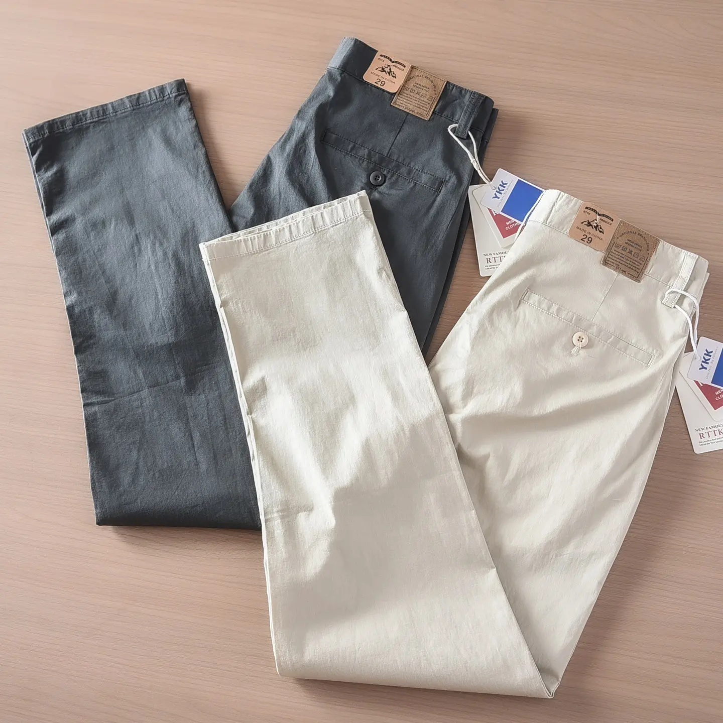 2025 Summer New Japanese Retro Thin Quick Drying Casual Pants Men's Simple 97% Cotton Washed CHINO Business Straight Trousers