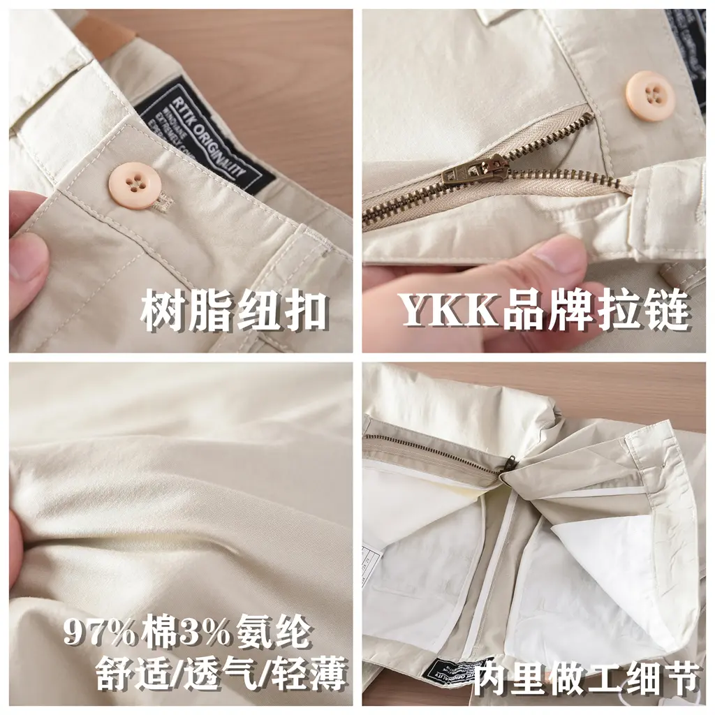 2025 Summer New Japanese Retro Thin Quick Drying Casual Pants Men's Simple 97% Cotton Washed CHINO Business Straight Trousers
