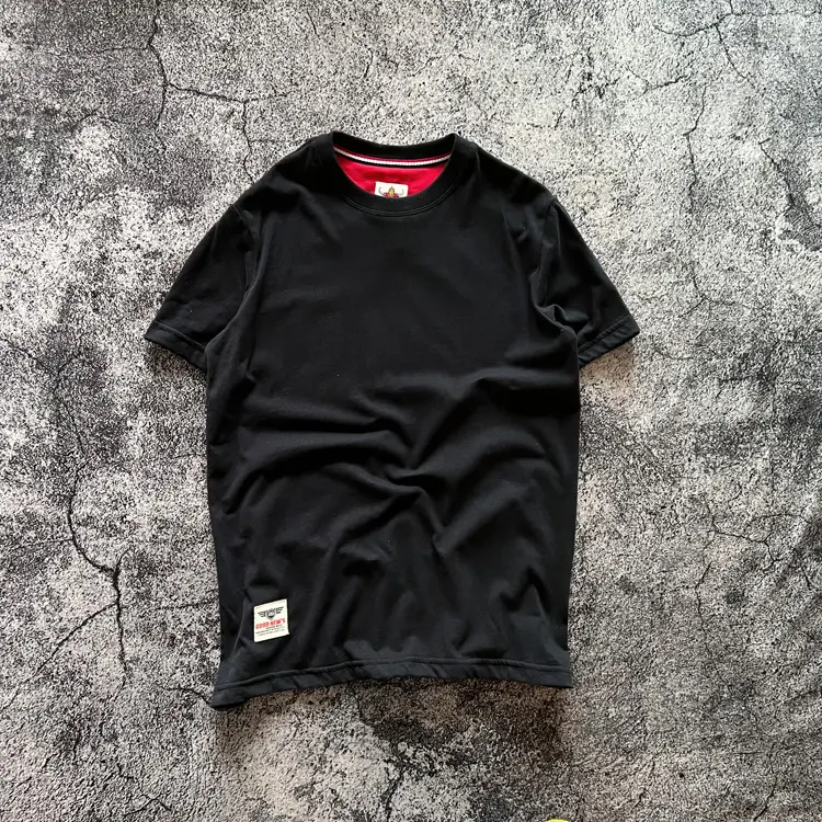 2026 Summer New American Retro 220g Short Sleeve O-neck Basic T-shirt Men's Fashion 100% Cotton Washed Casual Terry Cloth Tops