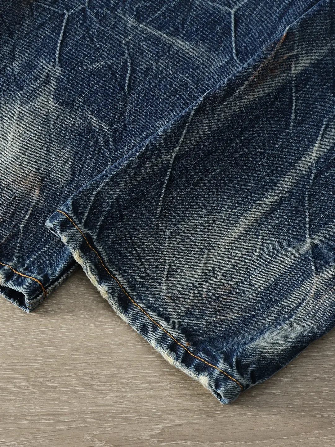 2025 Autumn New American Retro 15.2OZ Heavyweight Denim Jeans Men's High Street 100% Cotton Washed Old Straight Casual Pants