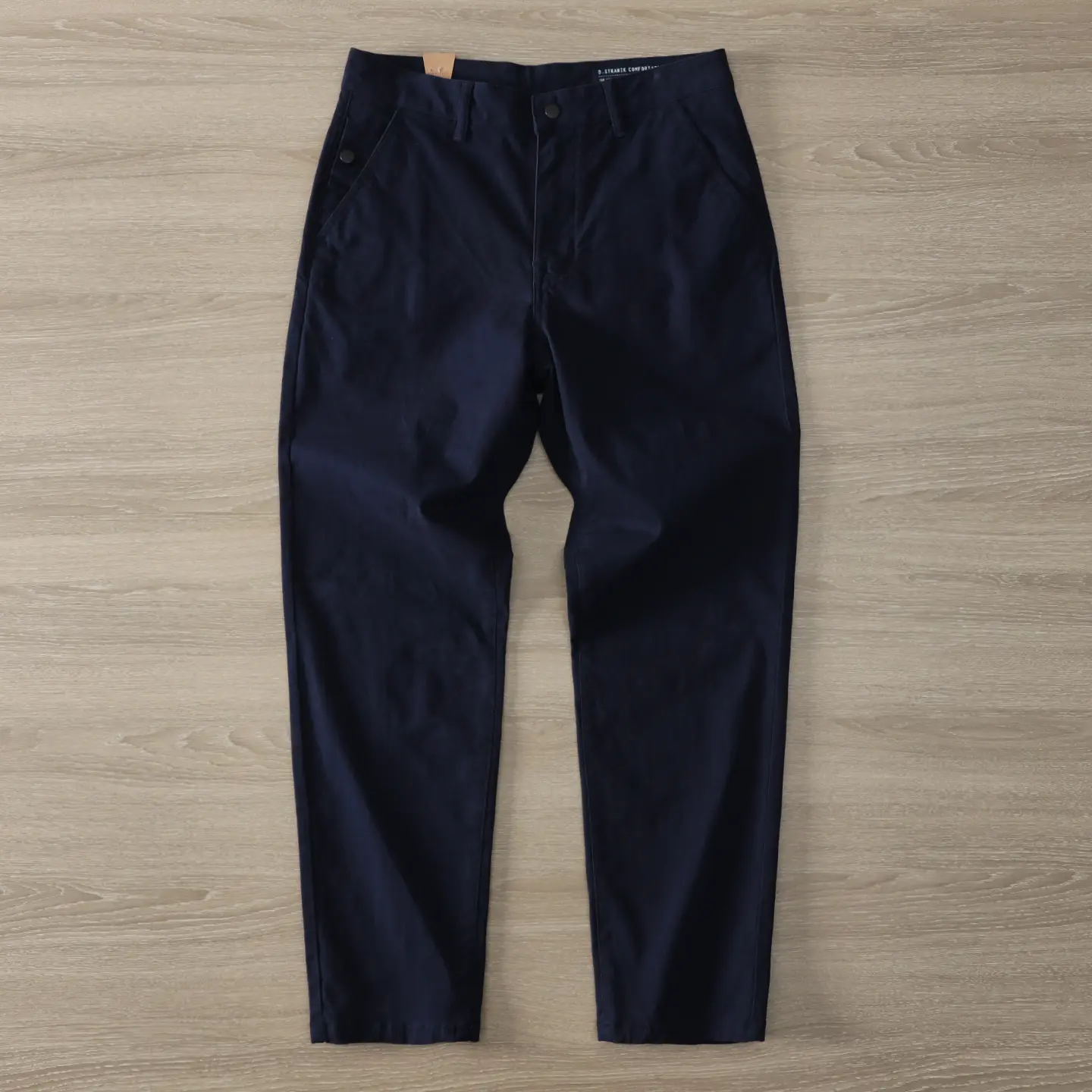 Spring Autumn New Japanese Retro Chino Casual Pants Men's Simple 98% Cotton Washed Micro Elastic Thick Loose Straight Trousers