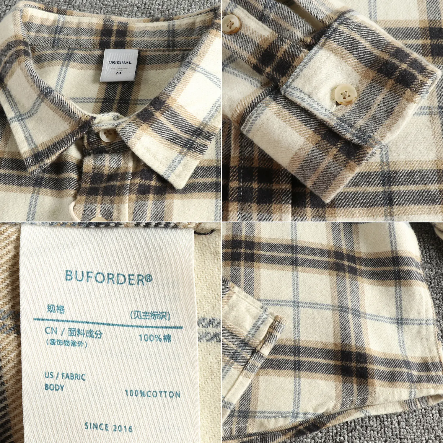 2025 Autumn New Japanese Retro Long-Sleeve Lapel Woven Brushed Plaid Shirt Men's Simple 100% Cotton Washed Casual Loose Blouses