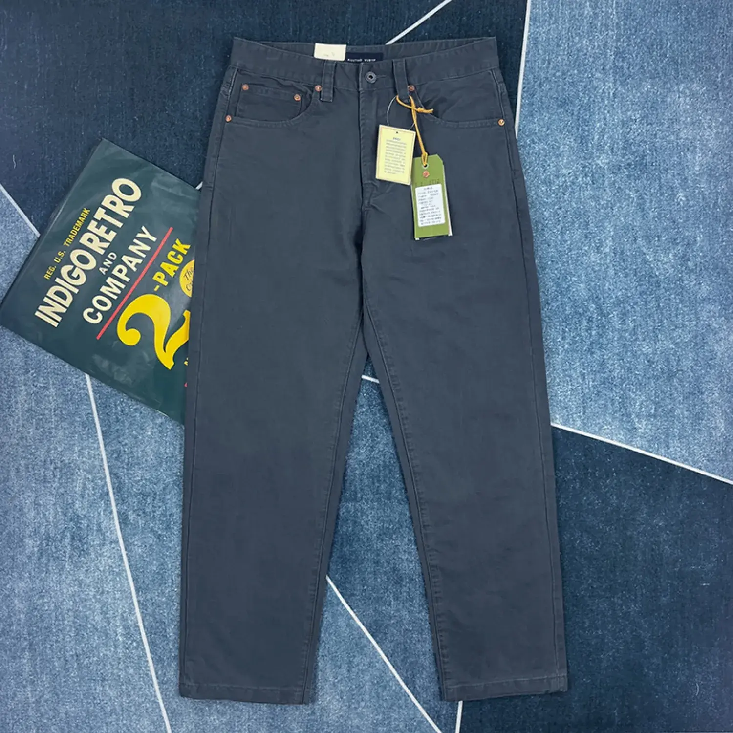 2026 Spring and Autumn New Japanese Retro Woven Twill Cargo Pants Men's Simple 100% Cotton Washed Old Straight Casual Trousers