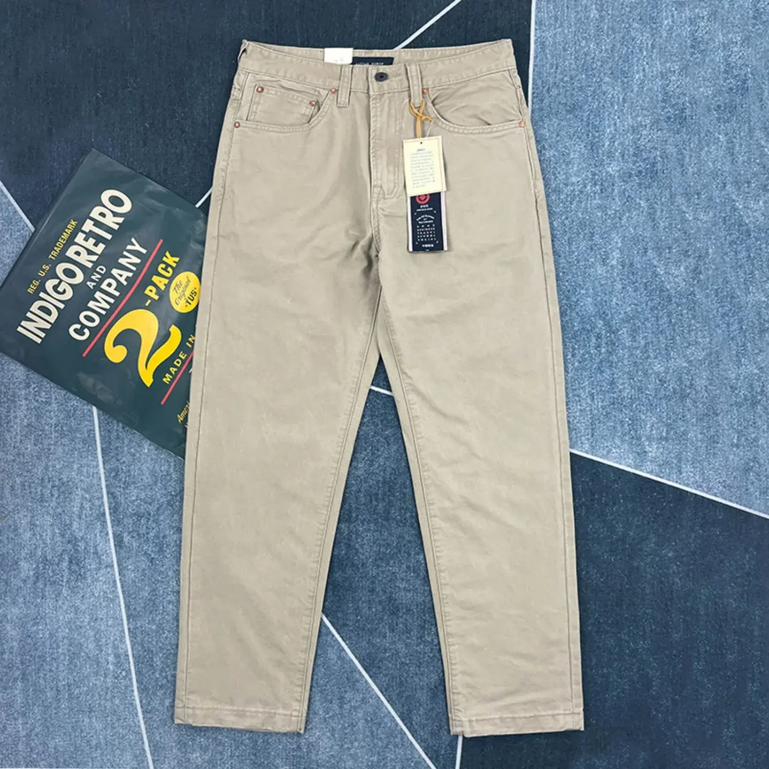 2026 Spring and Autumn New Japanese Retro Woven Twill Cargo Pants Men's Simple 100% Cotton Washed Old Straight Casual Trousers