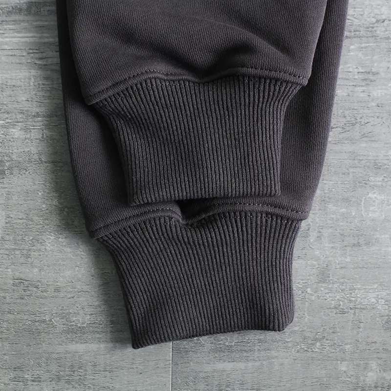 Autumn New American Retro Pullover Stand Collar Deck Hoodies Men's Fashion Washed Old Knitted Heavyweight Terry Cloth Jacket