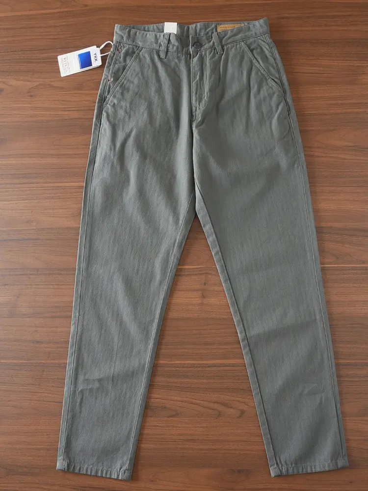 2026 Spring New American Retro Chevron Cargo Pants Men's Simple Amekaji 100% Cotton Washed Heavyweight Casual Straight Trousers