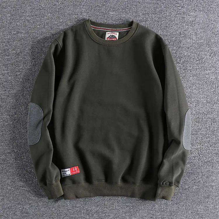 Autumn Winter New Japanese Retro Thickened Velvet Hoodies Men's Fashion Pure Cotton Washed Old Loose Pullover Casual Sportwear