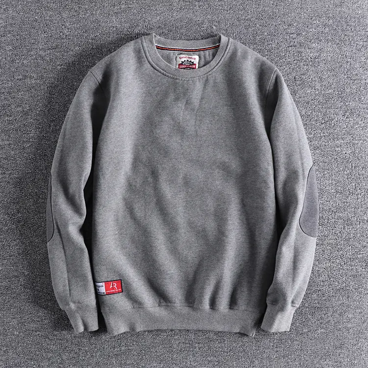 Autumn Winter New Japanese Retro Thickened Velvet Hoodies Men's Fashion Pure Cotton Washed Old Loose Pullover Casual Sportwear