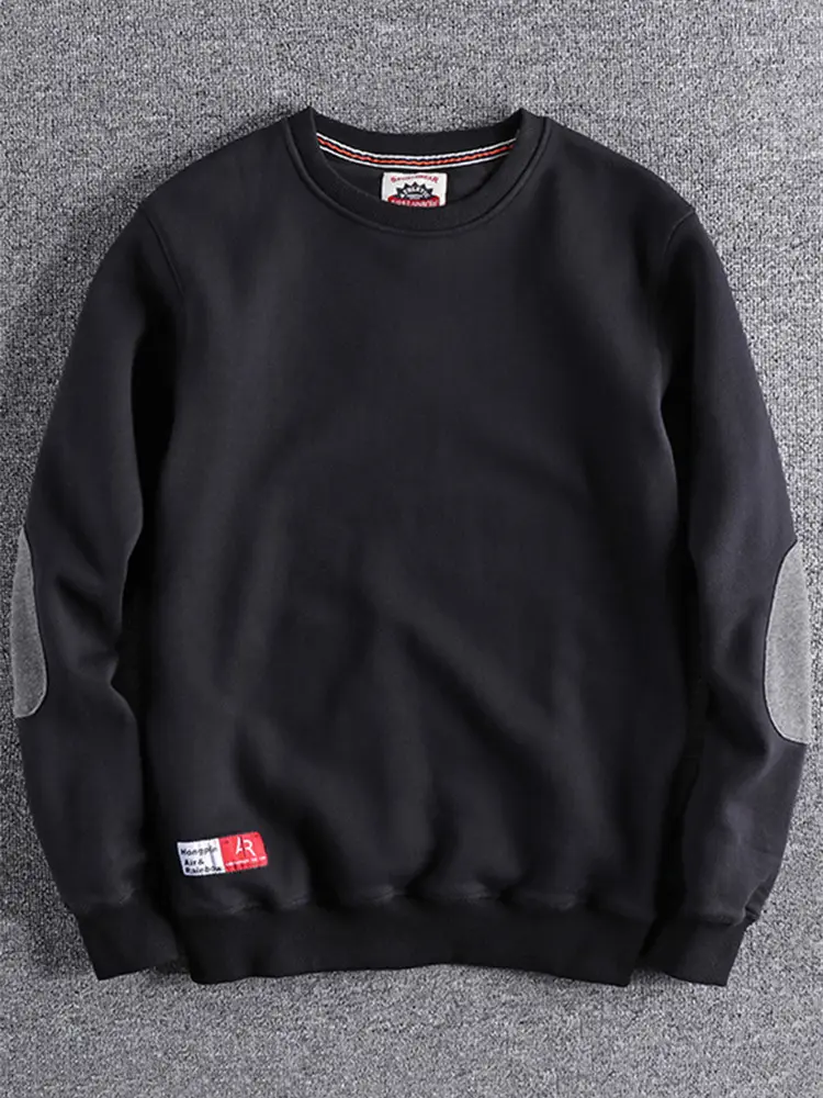 Autumn Winter New Japanese Retro Thickened Velvet Hoodies Men's Fashion Pure Cotton Washed Old Loose Pullover Casual Sportwear