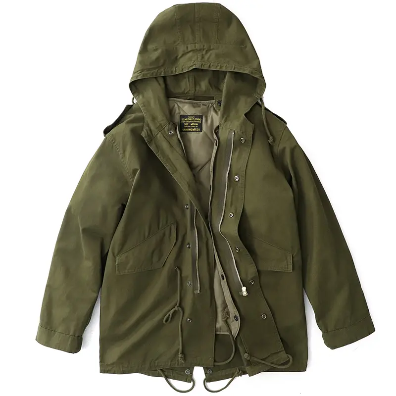 Winter American Military Style Retro M51 Liner Detachable Parka Jacket Men's Fashion Heavyweight Loose Cotton-padded Hooded Coat