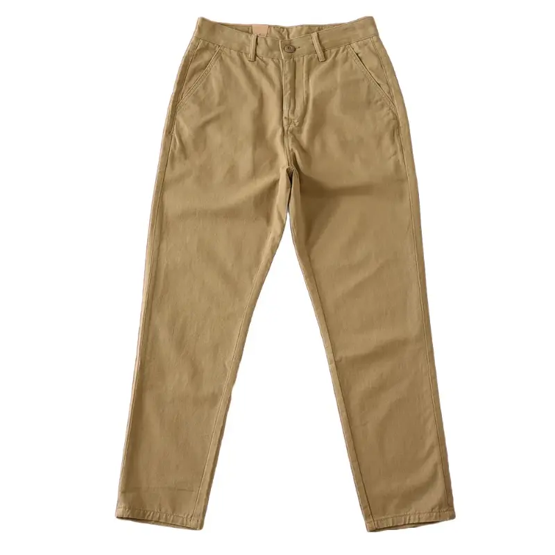 845# 2024 Spring and Autumn New American Retro Woven Twill Cargo Pants Men's Simple 100% Cotton Washed Casual Straight Trousers