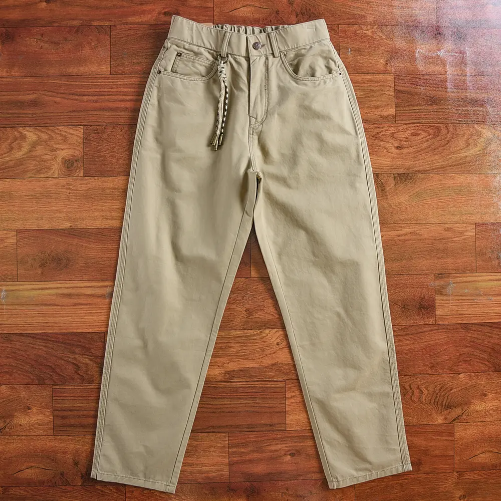 2024 Autumn and Winter New American Retro Heavyweight Woven Cargo Pants Men's Simple 100% Cotton Washed Casual Straight Trousers