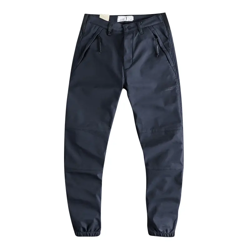 206A# Winter New American Retro Outdoor Thickened Velvet Sport Casual Pants Men's Fashion Elstic Slim Youth Ankle-tied Trousers