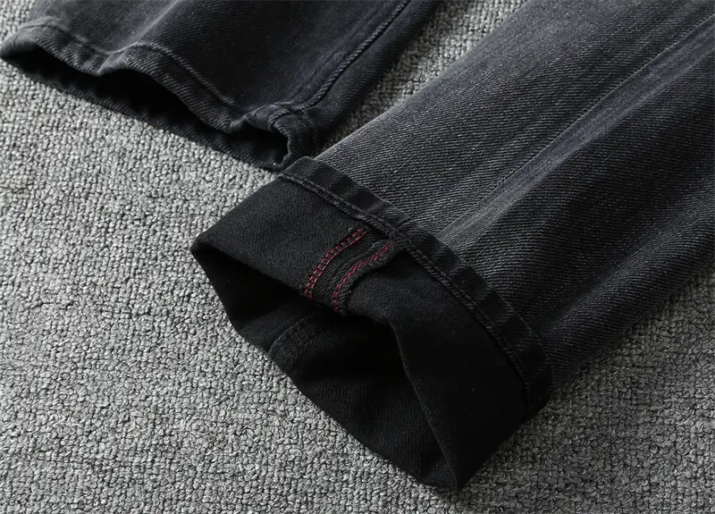 Autumn and Winter New American Retro Thick Black Denim Jeans Men's Fashion Heavyweight Washed Old Loose Casual Straight Pants