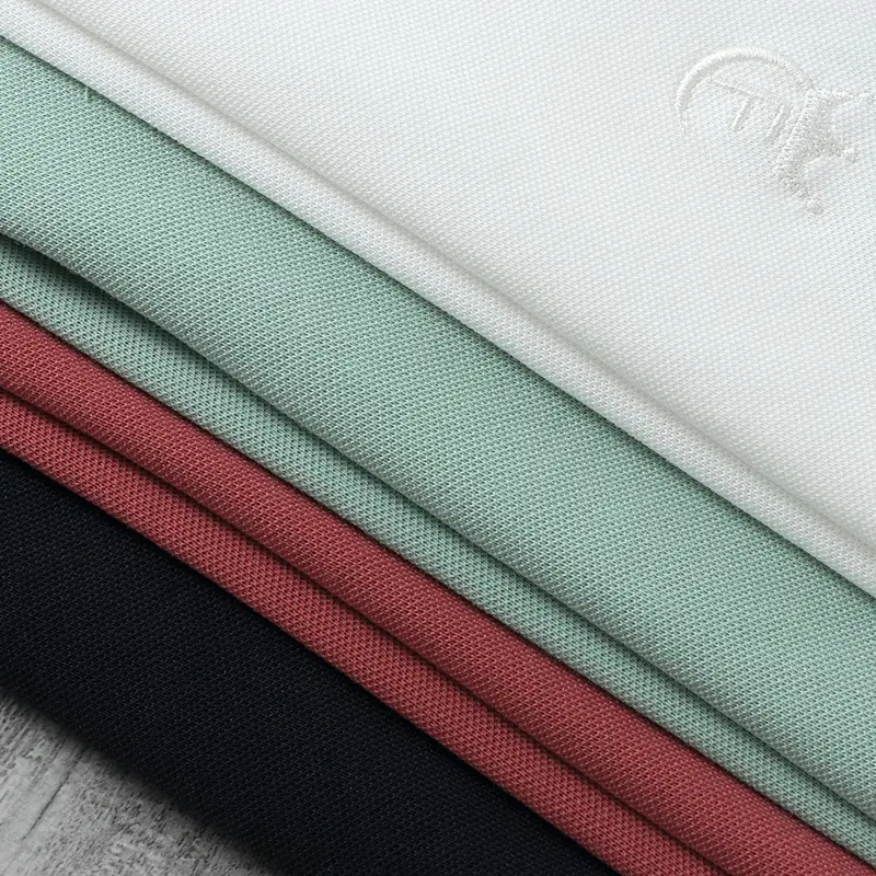 Summer New American Retro Solid POLO Shirt Men's Fashion Short-sleeved Lapel Embroidery T-shirt Pure Cotton Simple Business Tops