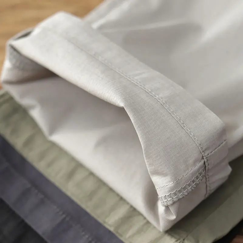 Summer New American Retro Thin Quick-drying Stretch Cargo Pants Men's Simple Chino Business Casual Straight Tapered Trousers