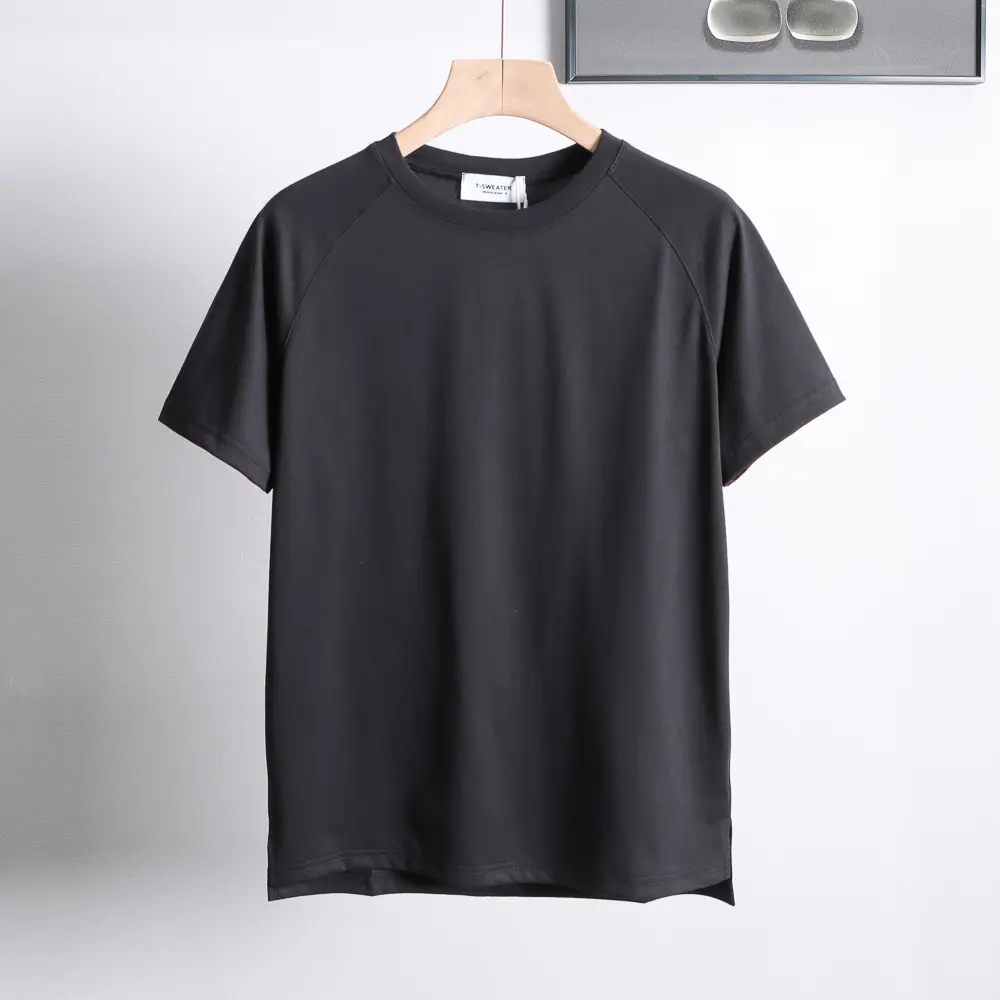 4864# 2024 Summer New American Retro Short Sleeve O-neck Solid Color T-shirt Men's Simple Washed Raglan Sleeve Casual Youth Tops