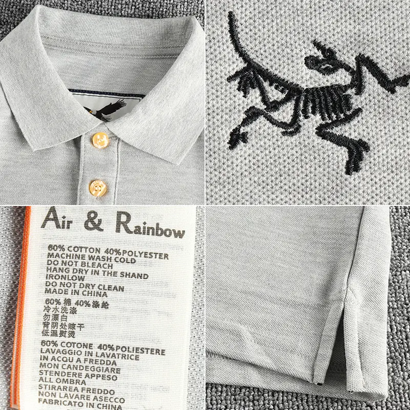 553# 2024 Summer New American Retro Short-sleeved Lapel Embroidery Polo Shirt Men's Simple Washed Business Casual Tops 4XL