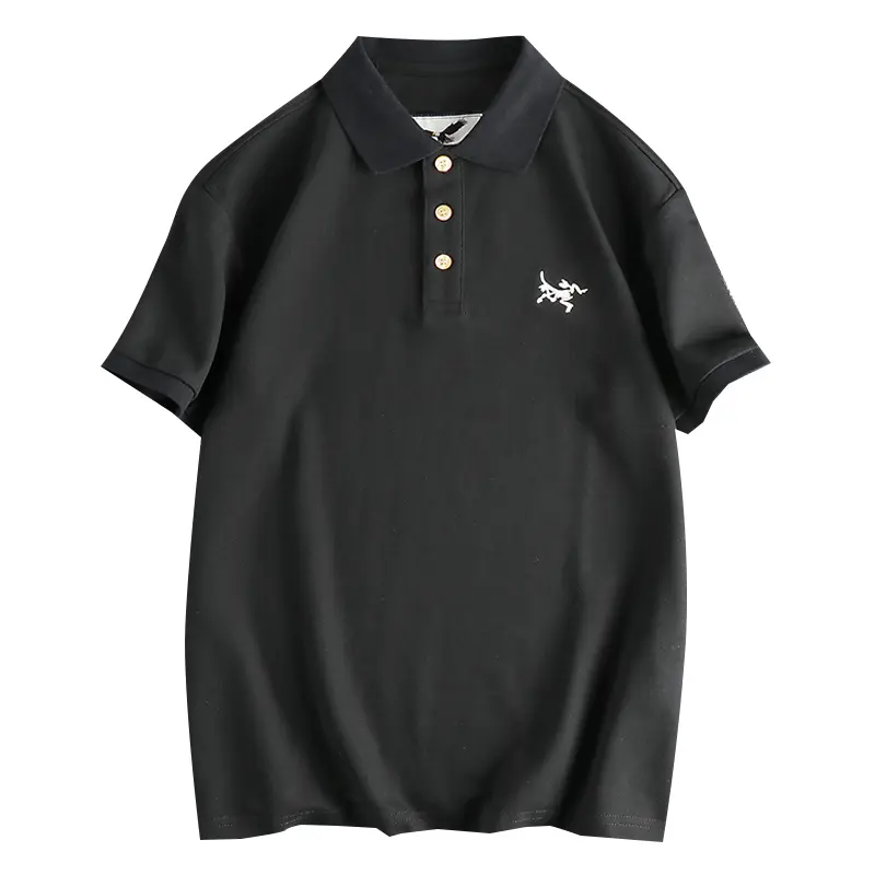 553# 2024 Summer New American Retro Short-sleeved Lapel Embroidery Polo Shirt Men's Simple Washed Business Casual Tops 4XL