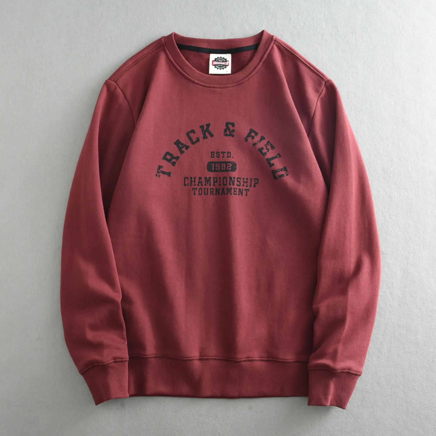Autumn New American Retro Long Sleeve O-neck Letter Printed Sweatshirts Men's Fashion Washed Old Terry Pullover Casual Sportwear